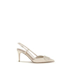 Valentino Garavani Beige Calf Leather Bos Taurus High Heel Pumps