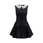 Self-Portrait Black Polyester Casual Dress