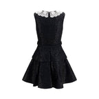 Self-Portrait Black Polyester Casual Dress