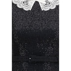 Self-Portrait Black Polyester Casual Dress
