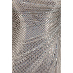 Self-Portrait Silver Polyester Cocktail Dress