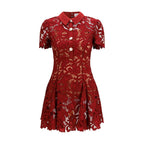 Self-Portrait Bordeaux Polyester Cocktail Dress