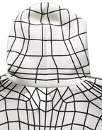 Dolce & Gabbana White Black WarpGrid Pattern Hoodie Sweater