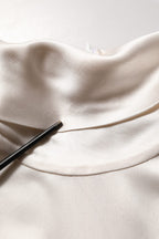 Dolce & Gabbana White Silk Long Sleeves Turtleneck Sweater