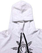 Dolce & Gabbana White Sacred Heart Hooded Sweatshirt Sweater