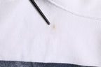 Dolce & Gabbana White Blue Stripe Hooded Sweatshirt Sweater