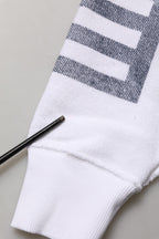 Dolce & Gabbana White Blue Stripe Hooded Sweatshirt Sweater