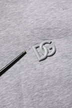 Dolce & Gabbana Gray Cotton Logo Hooded Sweatshirt Sweater