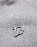 Dolce & Gabbana Gray Cotton Logo Hooded Sweatshirt Sweater