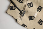 Dolce & Gabbana Brown Cotton Logo Hooded Sweatshirt Sweater