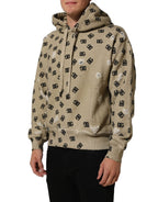 Dolce & Gabbana Brown Cotton Logo Hooded Sweatshirt Sweater