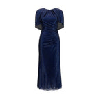 Self-Portrait Blue Polyester Cocktail Dress