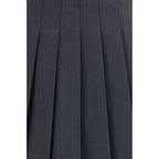 Self-Portrait Gray Polyamide Mini Skirt