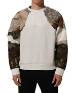 Dolce & Gabbana Multicolor Camo Patchwork Sweatshirt Sweater