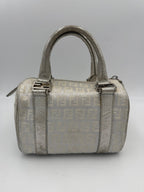 Fendi FENDI Mini Bauletto FF Zucchino Laminated Handbag