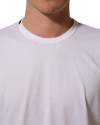Dolce & Gabbana White Cotton Short Sleeves CrewNeck T-shirt