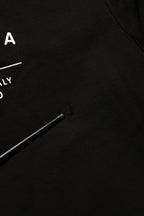 Dolce & Gabbana Black Cotton Logo Print Sweatshirt Sweater