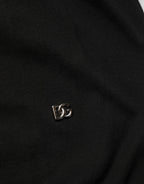 Dolce & Gabbana Black Cotton Collared Short Sleeves Men Polo T-shirt