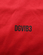 Dolce & Gabbana Red Cotton Graphic Print Crew Neck T-shirt