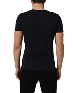 Dolce & Gabbana Black Cotton Short Sleeves Crew Neck T-shirt