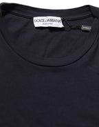 Dolce & Gabbana Black Cotton Short Sleeves Crew Neck T-shirt