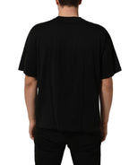 Dolce & Gabbana Black Metal DG Logo Short Sleeves T-shirt