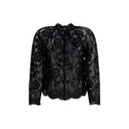 Self-Portrait Black Polyamide Blouse