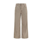 Agolde Brown Cotton Casual Pants