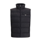 Prada Black Recycled Polyamide Sleeveless Jacket