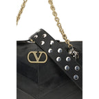 Valentino Garavani Black Lamb Ovis Aries Aries Shoulder Bag