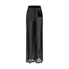 Dolce & Gabbana Black Silk Casual Pants