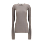 Rick Owens Gray Viscose Long Sleeve T-Shirt