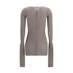 Rick Owens Gray Viscose Long Sleeve T-Shirt