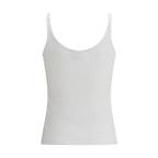 Off-White White Cotton Sleeveles T-Shirt