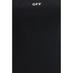 Off-White Black Cotton Sleeveles T-Shirt