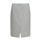 Magda Butrym White Cotton Midi Skirt