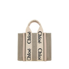 Chloé Brown Linen Handbag