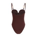 Magda Butrym Bordeaux Nylon One-Piece Swimsuit