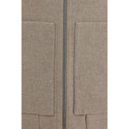 Brunello Cucinelli Beige Cashmere Full-Length Jacket