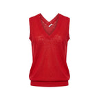 Malo Red Linen Women Tank