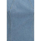 Magda Butrym Blue Cotton Casual Dress
