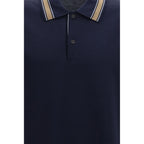 Ferragamo Blue Cotton Polo Shirt