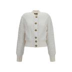 Balmain White Viscose Bomber