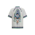 Casablanca White Silk Shortsleeve Shirt