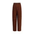 Fabiana Filippi Brown Leather Casual Pants