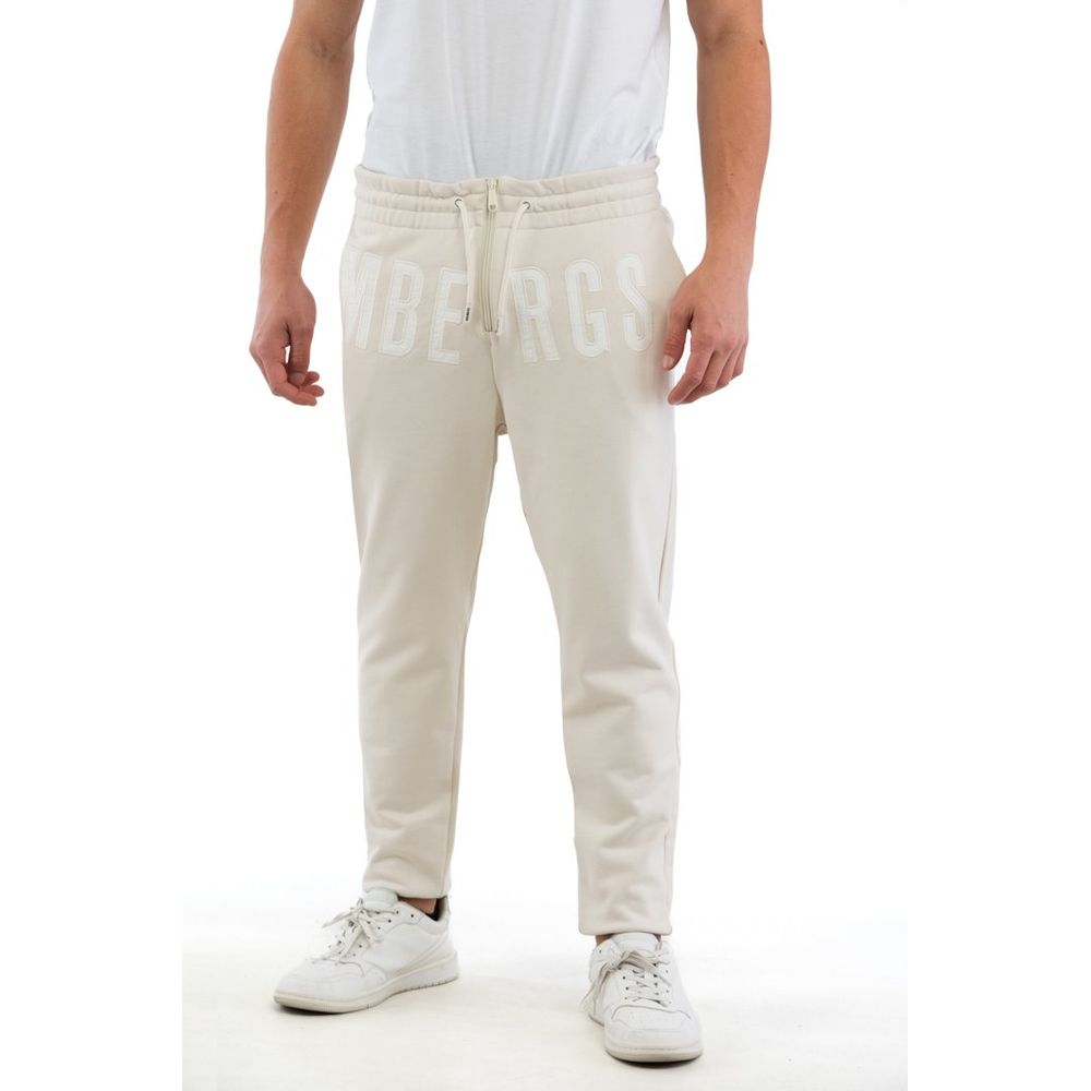 Bikkembergs Beige Cotton Joggers (Workout Pants)