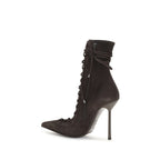 LE SILLA Brown Calf Leather Bos Taurus Lace-Up Boots