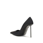 LE SILLA Black Calf Leather Bos Taurus High Heel Pumps