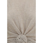 Magda Butrym Beige Lyocell Sleeveles T-Shirt