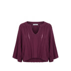 Malo Purple Cotton Women Sweater